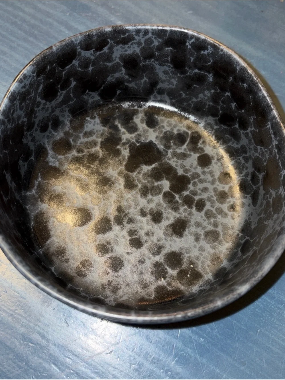 Vintage Bennington Pottery soup bowl croc David Gil Black Slate